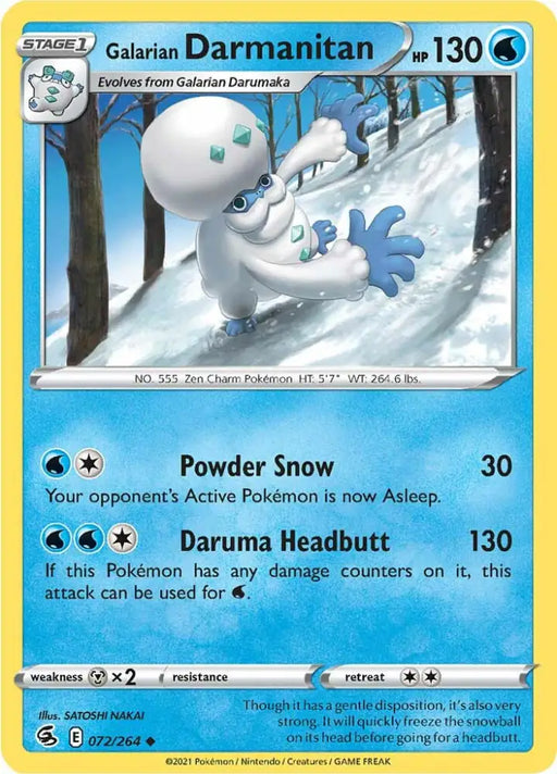 Galarian Darmanitan (072/264) [Sword & Shield: Fusion Strike] - Pokemon Single