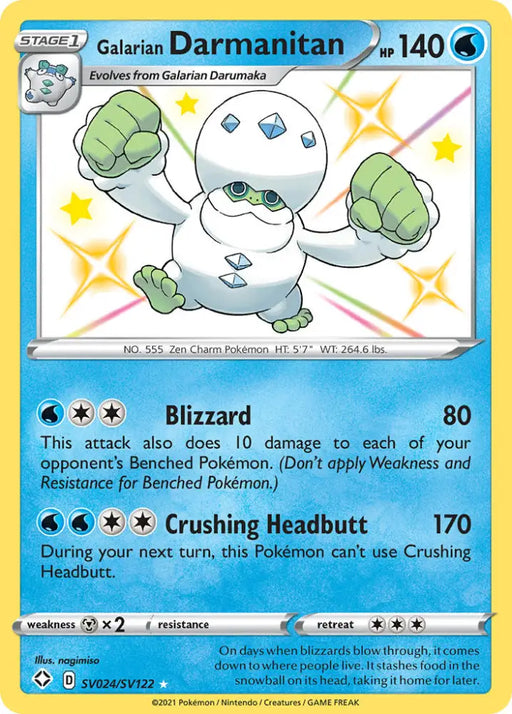Galarian Darmanitan (SV024/SV122) [Sword & Shield: Shining Fates] - Pokemon Single