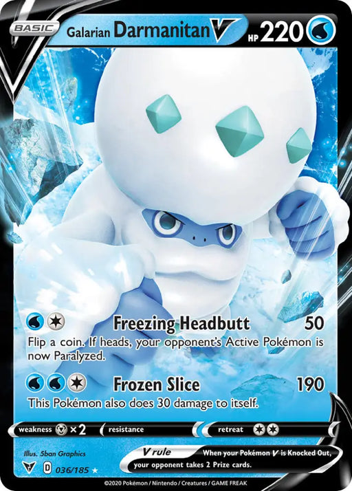 Galarian Darmanitan V (036/185) [Sword & Shield: Vivid Voltage] - Pokemon Single
