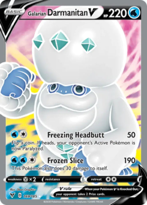 Galarian Darmanitan V (169/185) [Sword & Shield: Vivid Voltage] - Pokemon Single