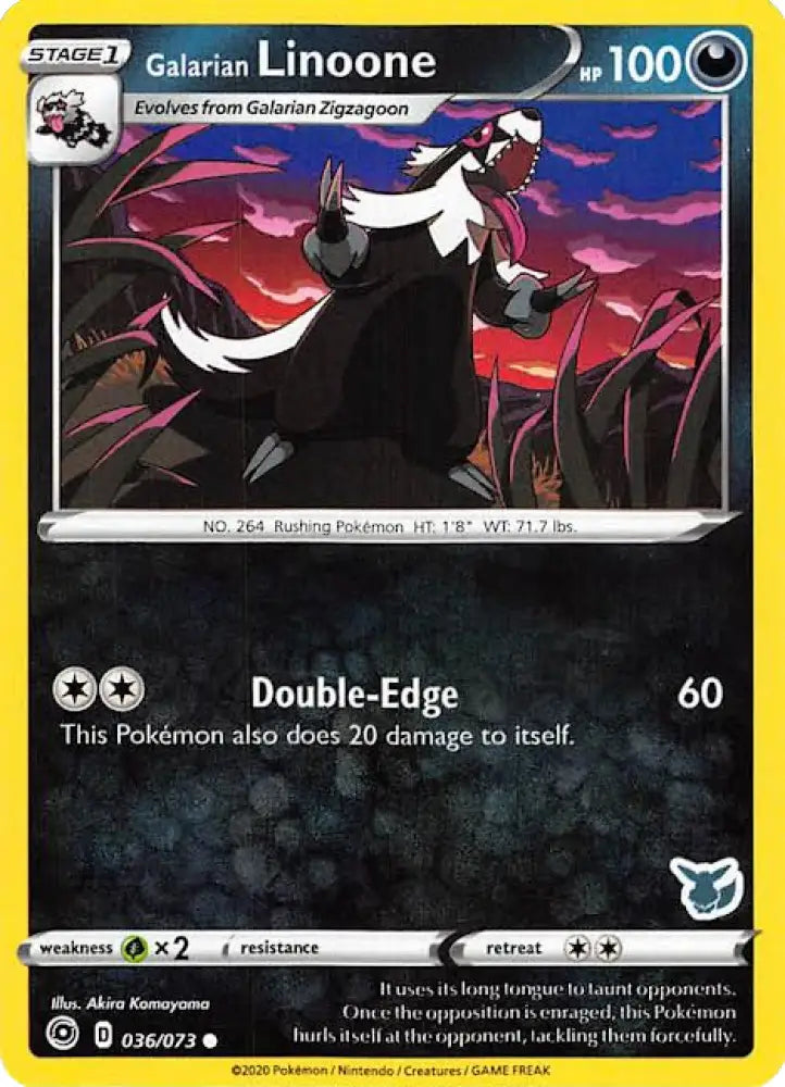 Galarian Linoone (036/073) (Eevee Deck) [Battle Academy 2022] - Pokemon Single