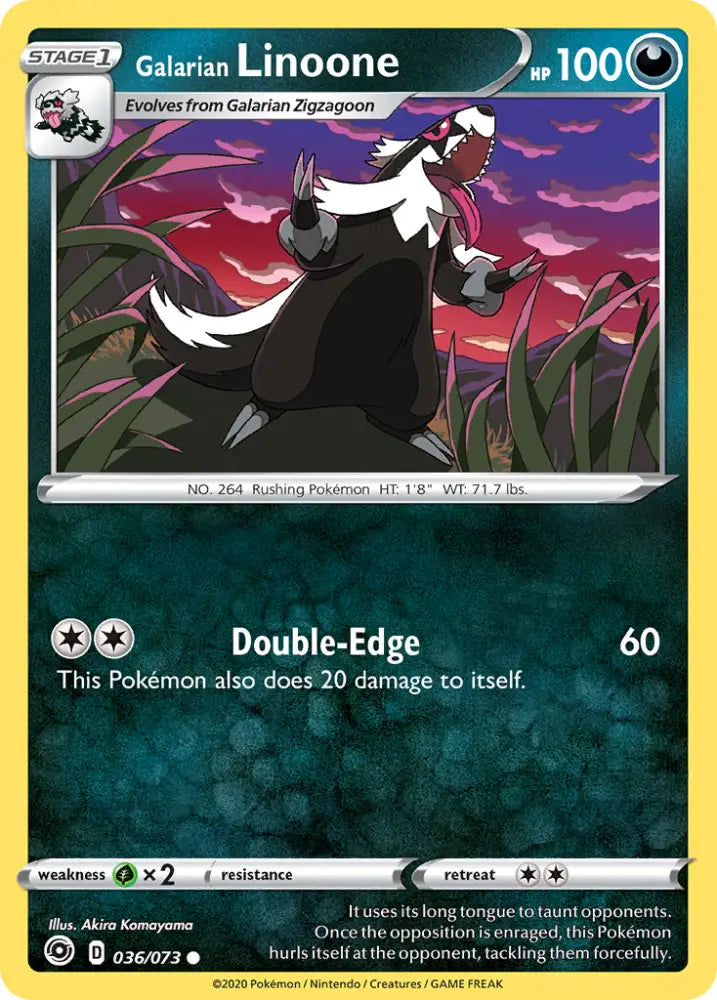 Galarian Linoone (036/073) [Sword & Shield: Champion’s Path] - Pokemon Single