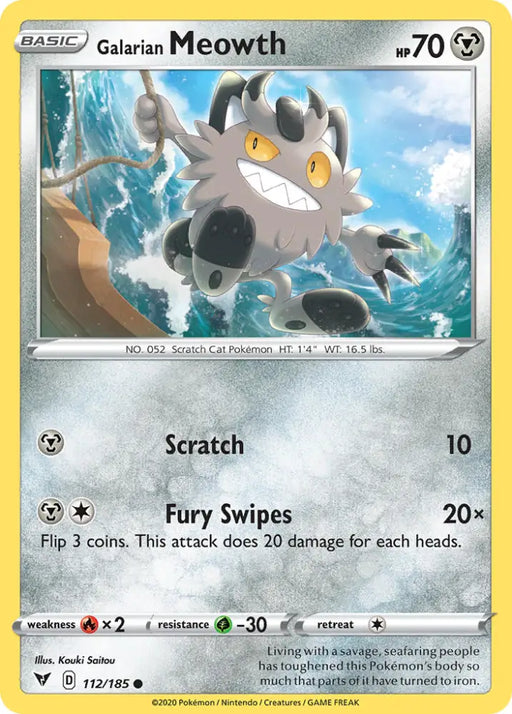 Galarian Meowth (112/185) [Sword & Shield: Vivid Voltage] - Pokemon Single