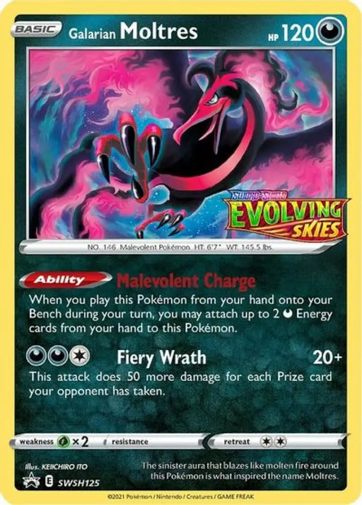 Galarian Moltres (SWSH125) (Prerelease Promo) [Sword & Shield: Black Star Promos] - Pokemon Single
