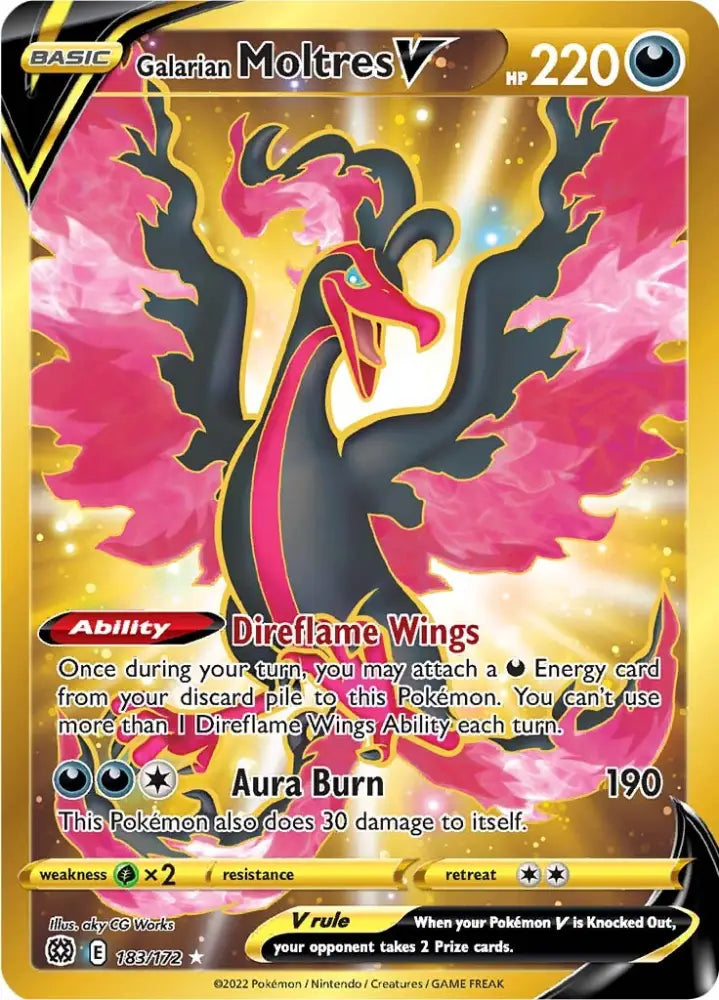 Galarian Moltres V (183/172) [Sword & Shield: Brilliant Stars] - Pokemon Single