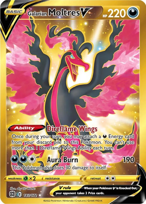Galarian Moltres V (183/172) [Sword & Shield: Brilliant Stars] - Pokemon Single