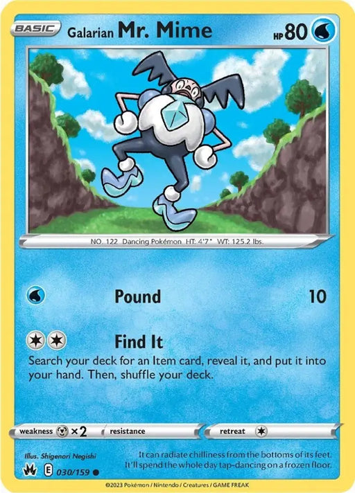 Galarian Mr. Mime (030/159) [Sword & Shield: Crown Zenith] - Pokemon Single