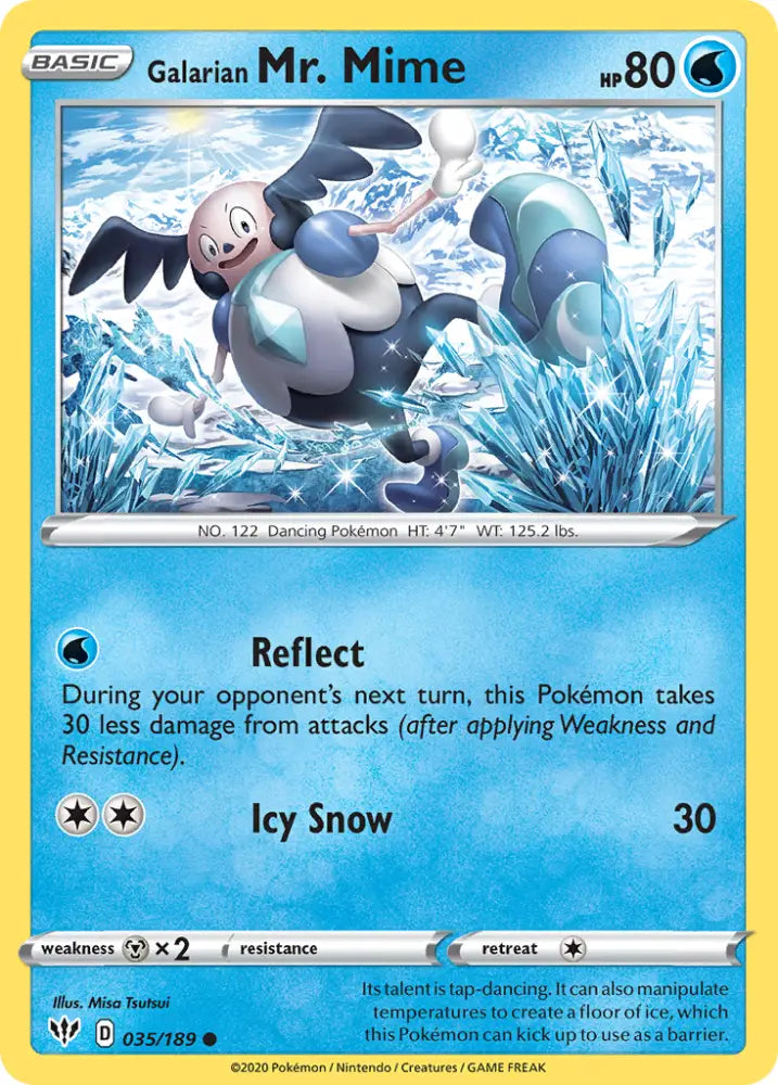 Galarian Mr. Mime (035/189) [Sword & Shield: Darkness Ablaze] - Pokemon Single
