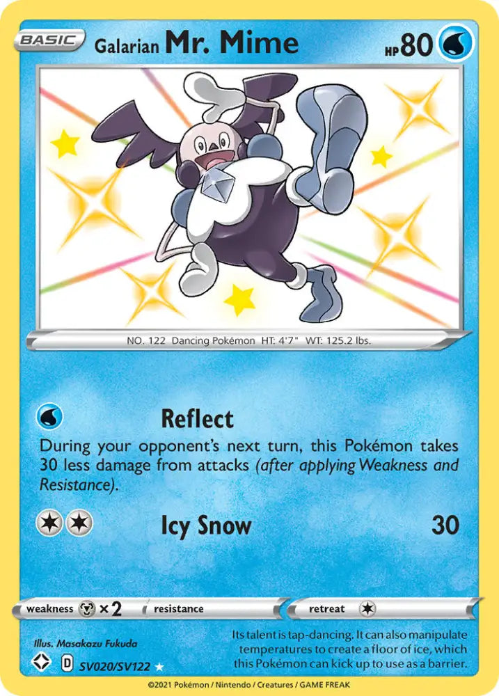 Galarian Mr. Mime (SV020/SV122) [Sword & Shield: Shining Fates] - Pokemon Single