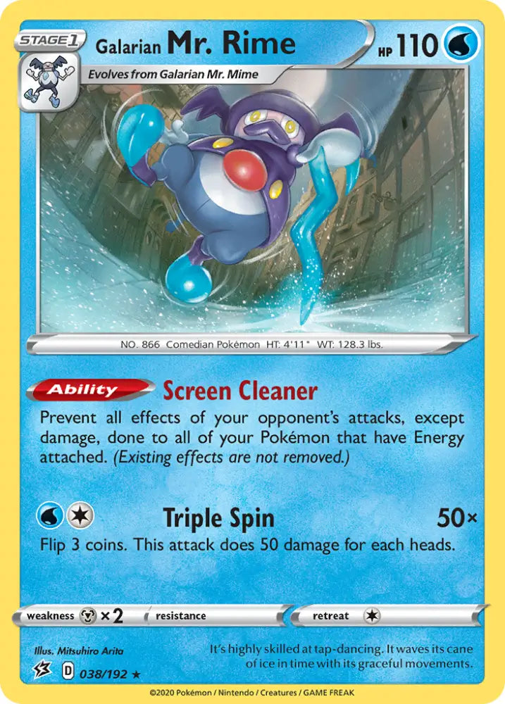 Galarian Mr. Rime (038/192) [Sword & Shield: Rebel Clash] - Pokemon Single