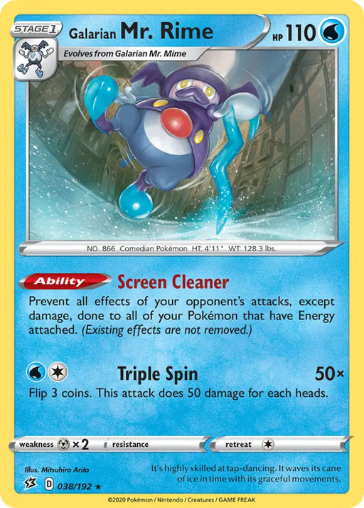 Galarian Mr. Rime (038/192) [Sword & Shield: Rebel Clash] - Pokemon Single