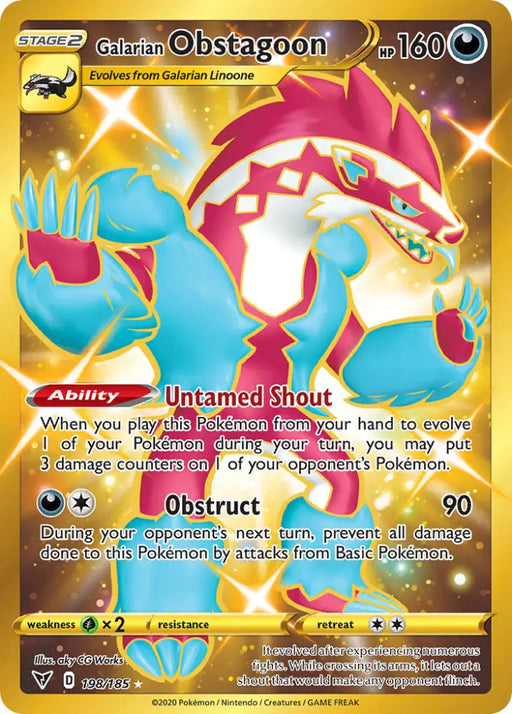 Galarian Obstagoon (198/185) [Sword & Shield: Vivid Voltage] - Pokemon Single