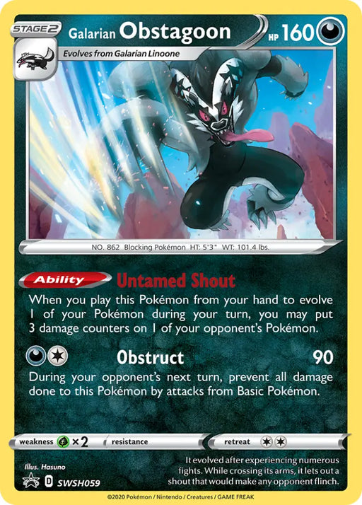 Galarian Obstagoon (SWSH059) [Sword & Shield: Black Star Promos] - Pokemon Single