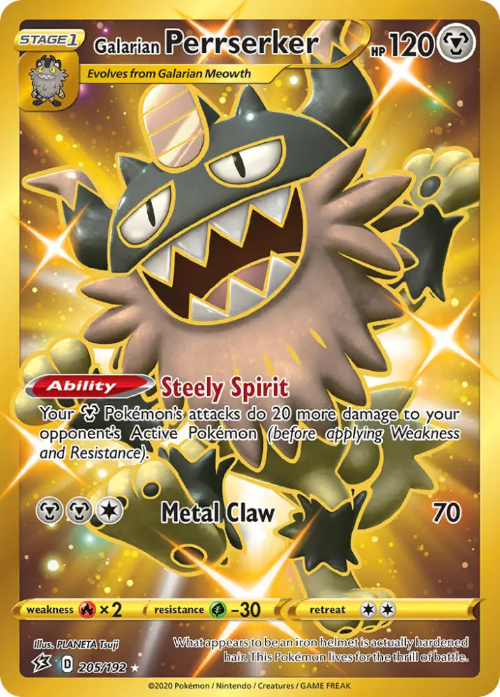 Galarian Perrserker (205/192) [Sword & Shield: Rebel Clash] - Pokemon Single