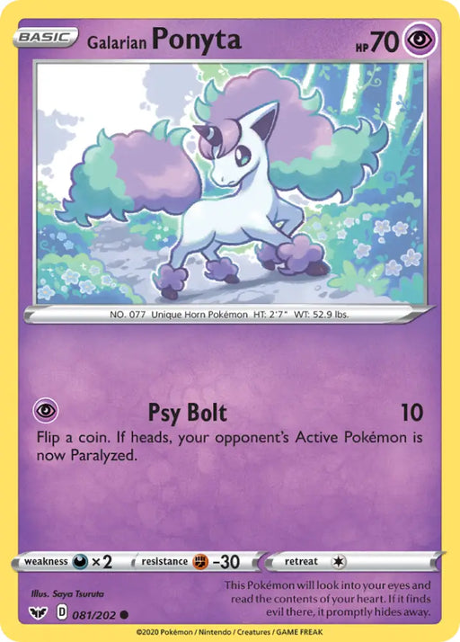 Galarian Ponyta (081/202) [Sword & Shield: Base Set] - Pokemon Single
