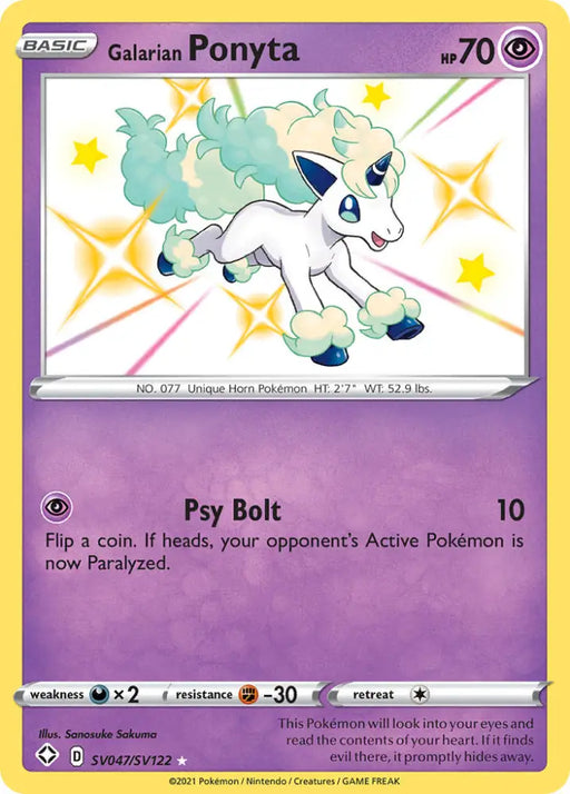 Galarian Ponyta (SV047/SV122) [Sword & Shield: Shining Fates] - Pokemon Single