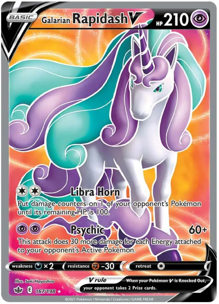 Galarian Rapidash V (167/198) [Sword & Shield: Chilling Reign] - Pokemon Single