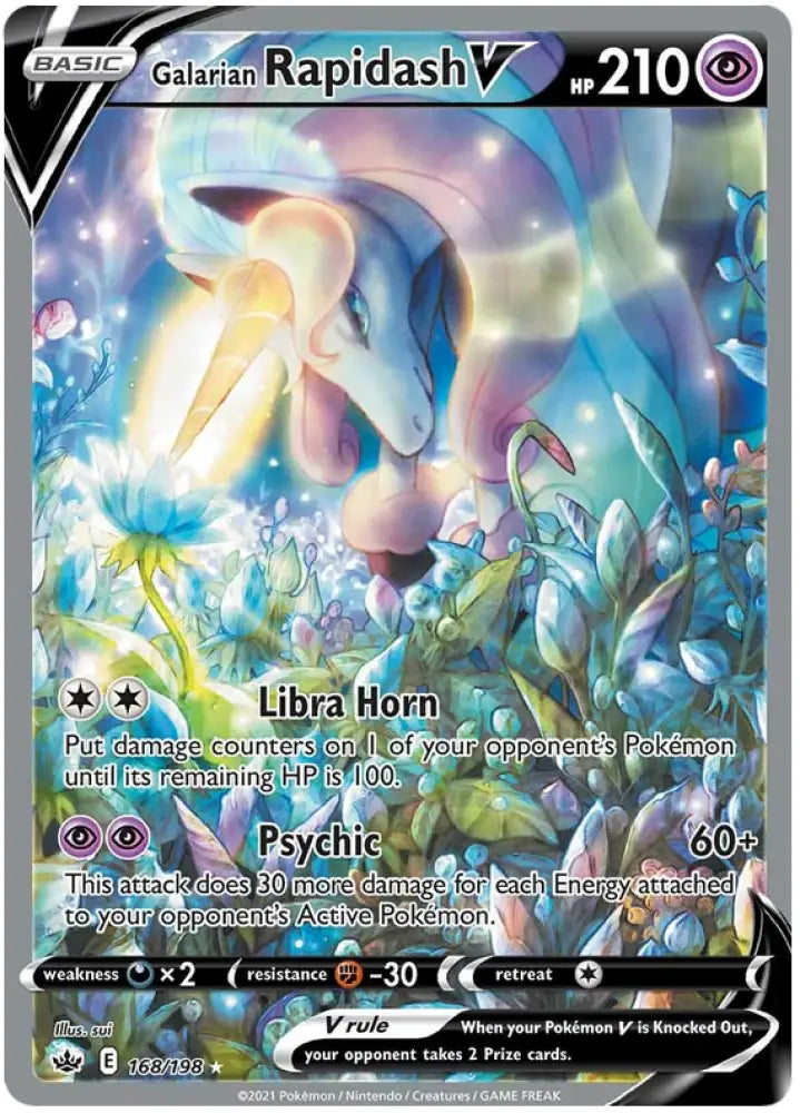 Galarian Rapidash V (168/198) [Sword & Shield: Chilling Reign] - Pokemon Single