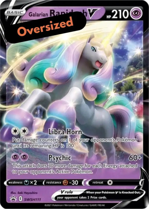 Galarian Rapidash V (SWSH111) (Jumbo Card) [Sword & Shield: Black Star Promos] - Pokemon Single