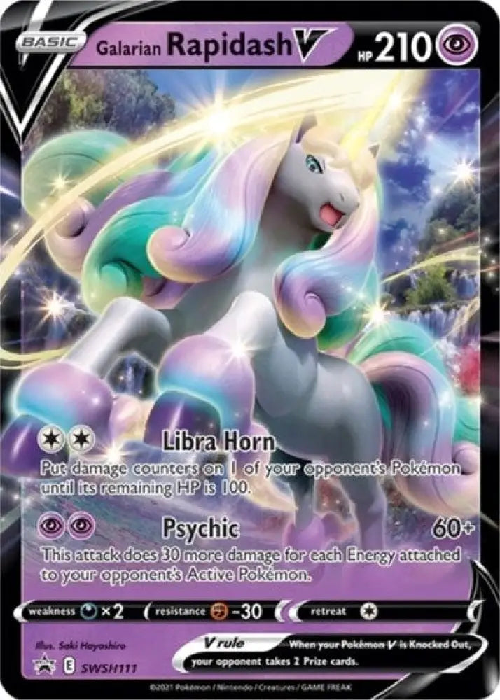 Galarian Rapidash V (SWSH111) [Sword & Shield: Black Star Promos] - Pokemon Single