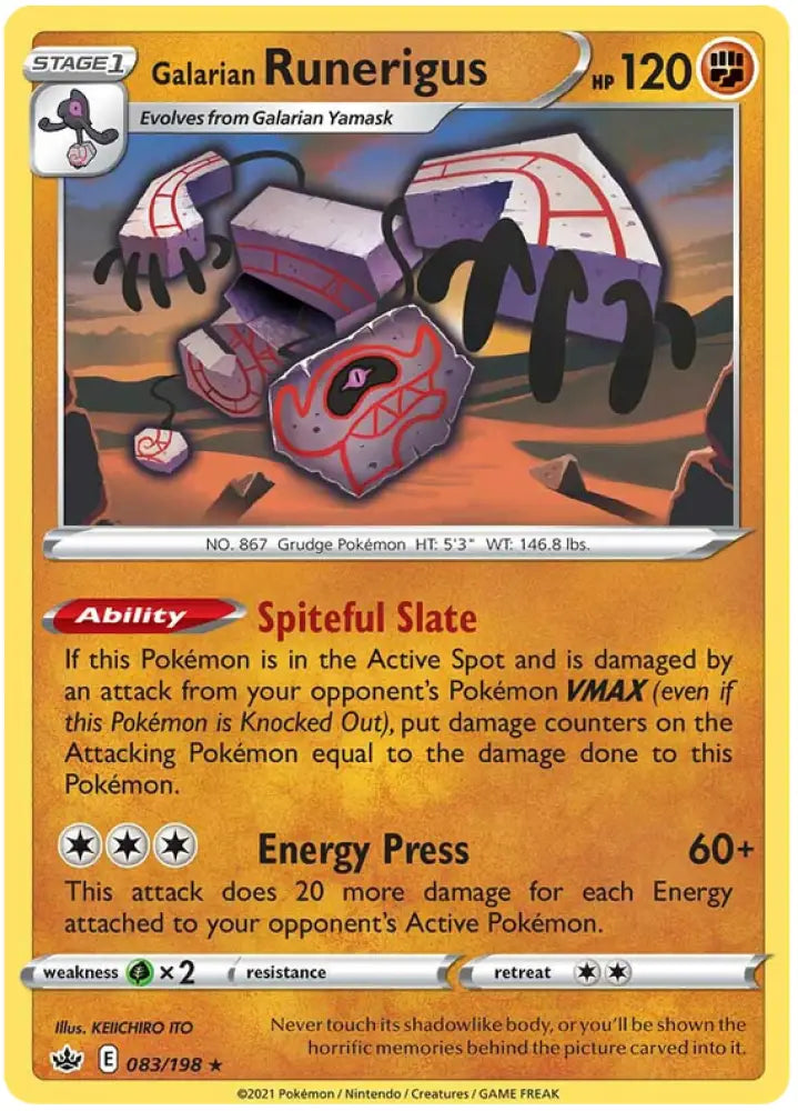 Galarian Runerigus (083/198) [Sword & Shield: Chilling Reign] - Pokemon Single