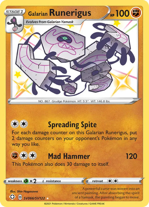 Galarian Runerigus (SV066/SV122) [Sword & Shield: Shining Fates] - Pokemon Single