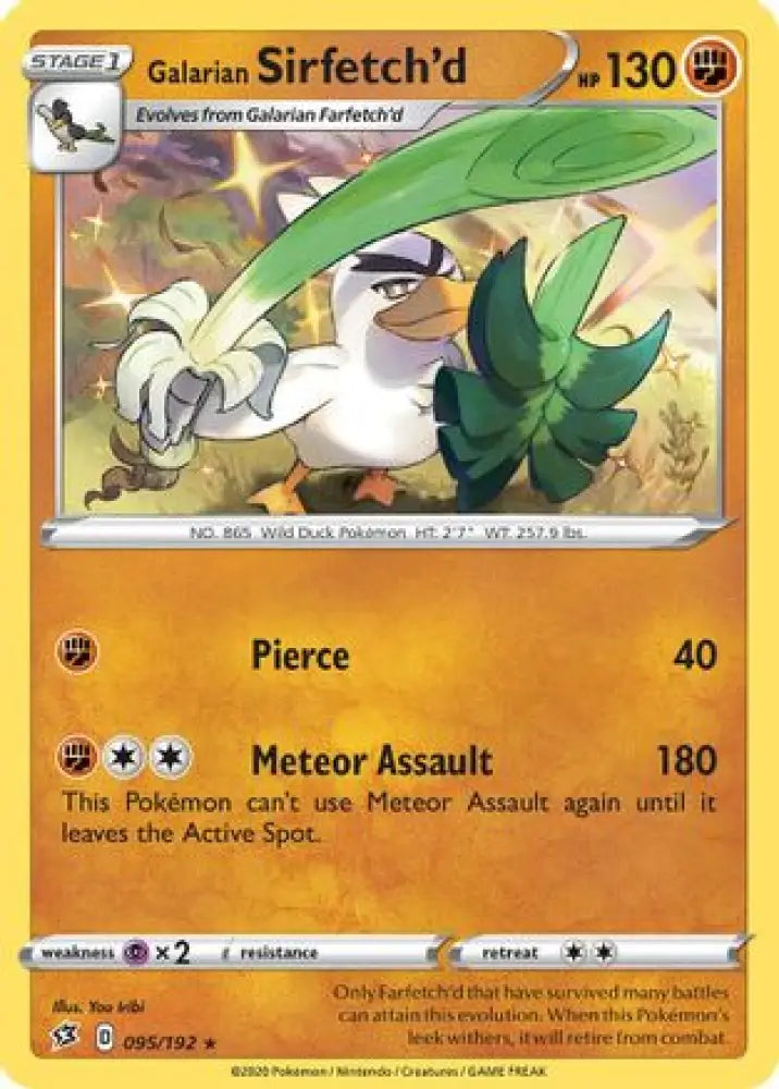 Galarian Sirfetch’d (095/192) (Theme Deck Exclusive) [Sword & Shield: Rebel Clash] - Pokemon Single