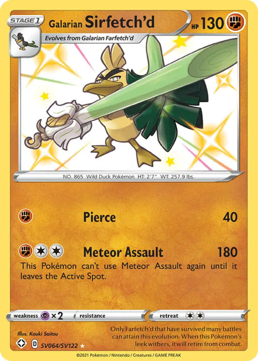 Galarian Sirfetch’d (SV064/SV122) [Sword & Shield: Shining Fates] - Pokemon Single