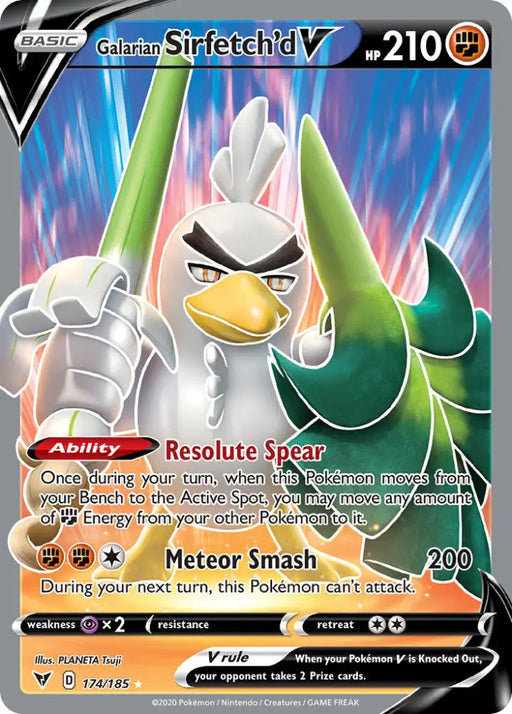 Galarian Sirfetch’d V (174/185) [Sword & Shield: Vivid Voltage] - Pokemon Single