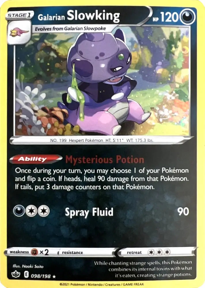 Galarian Slowking (098/198) (Cosmos Holo) [Sword & Shield: Chilling Reign] - Pokemon Single
