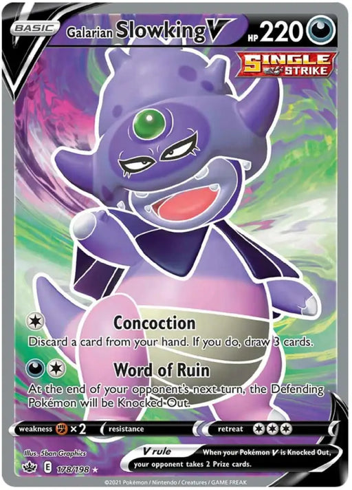 Galarian Slowking V (178/198) [Sword & Shield: Chilling Reign] - Pokemon Single