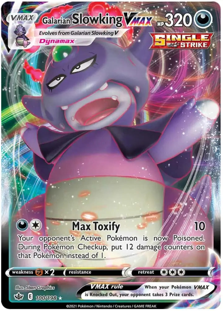 Galarian Slowking VMAX (100/198) [Sword & Shield: Chilling Reign] - Pokemon Single