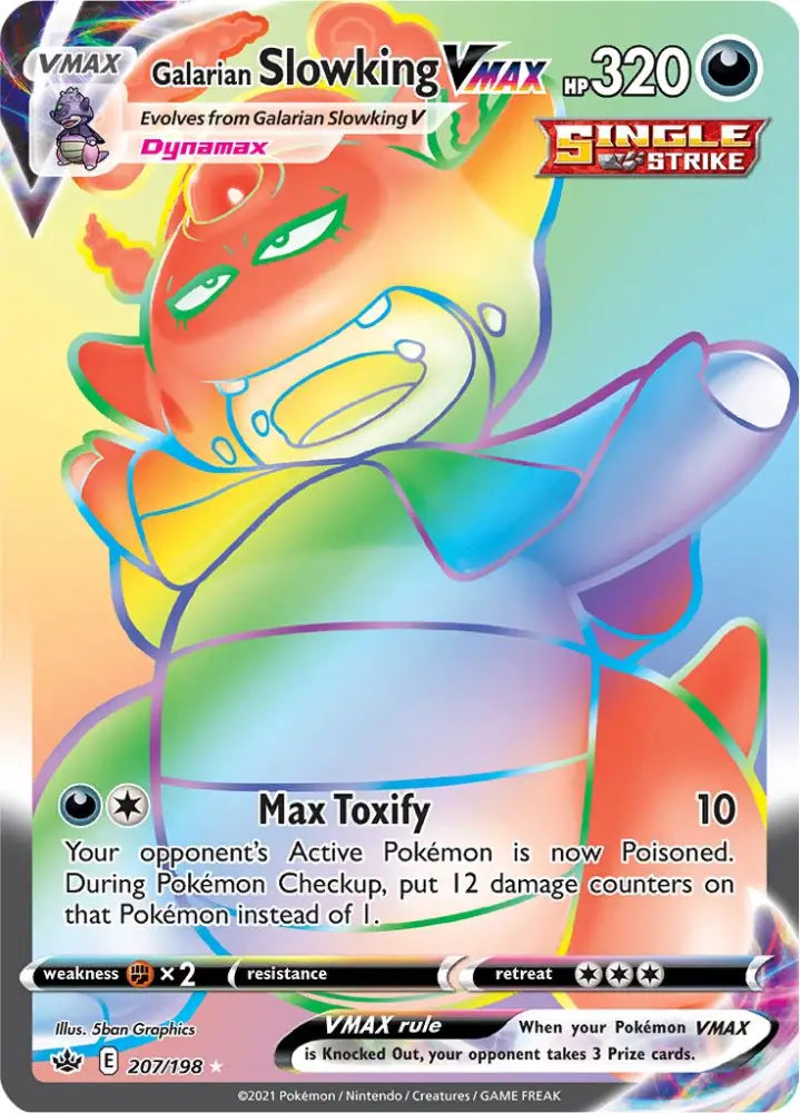 Galarian Slowking VMAX (207/198) [Sword & Shield: Chilling Reign] - Pokemon Single