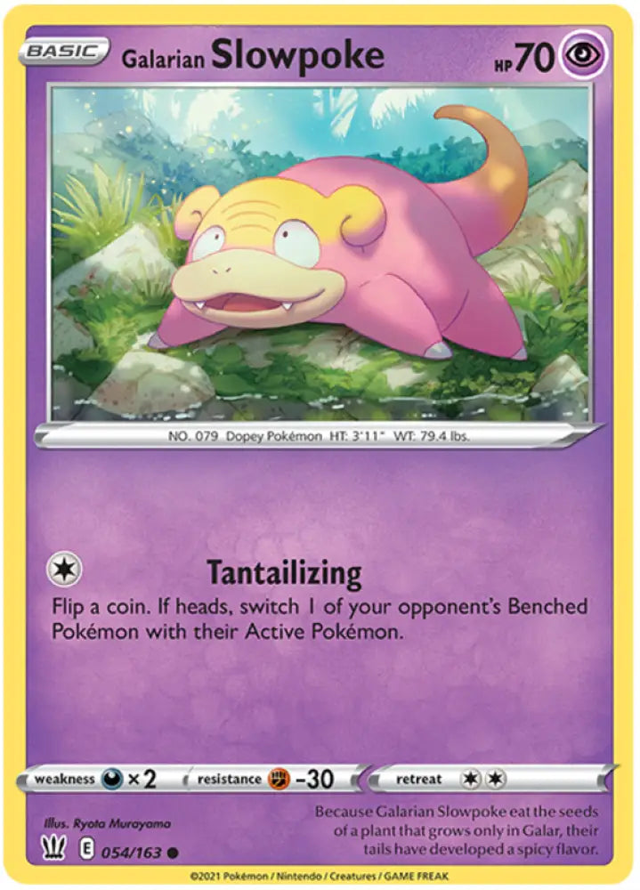Galarian Slowpoke (054/163) [Sword & Shield: Battle Styles] - Pokemon Single