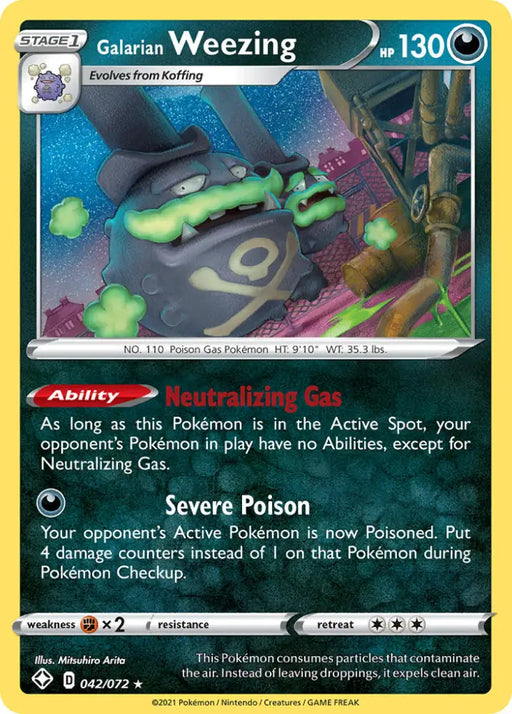 Galarian Weezing (042/072) [Sword & Shield: Shining Fates] - Pokemon Single