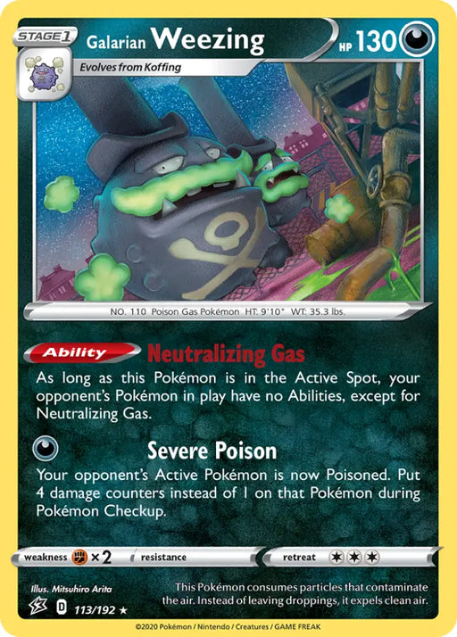 Galarian Weezing (113/192) [Sword & Shield: Rebel Clash] - Pokemon Single