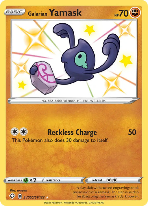 Galarian Yamask (SV065/SV122) [Sword & Shield: Shining Fates] - Pokemon Single