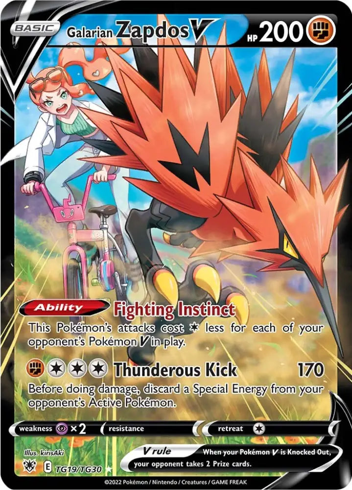 Galarian Zapdos V (TG19/TG30) [Sword & Shield: Astral Radiance] - Pokemon Single