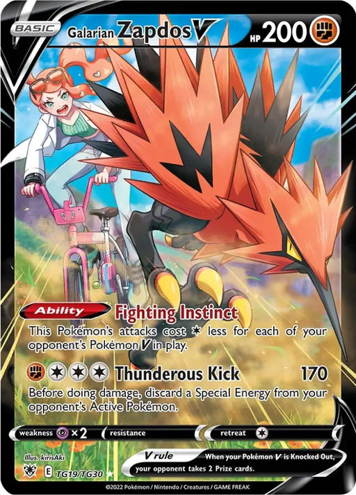 Galarian Zapdos V (TG19/TG30) [Sword & Shield: Astral Radiance] - Pokemon Single