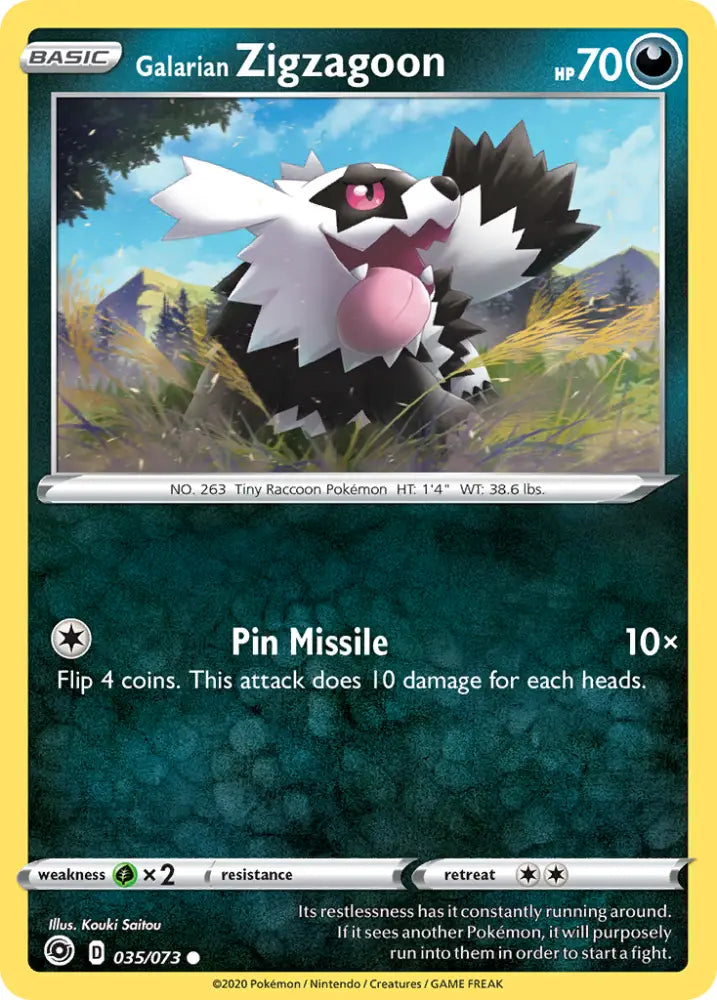 Galarian Zigzagoon (035/073) [Sword & Shield: Champion’s Path] - Pokemon Single