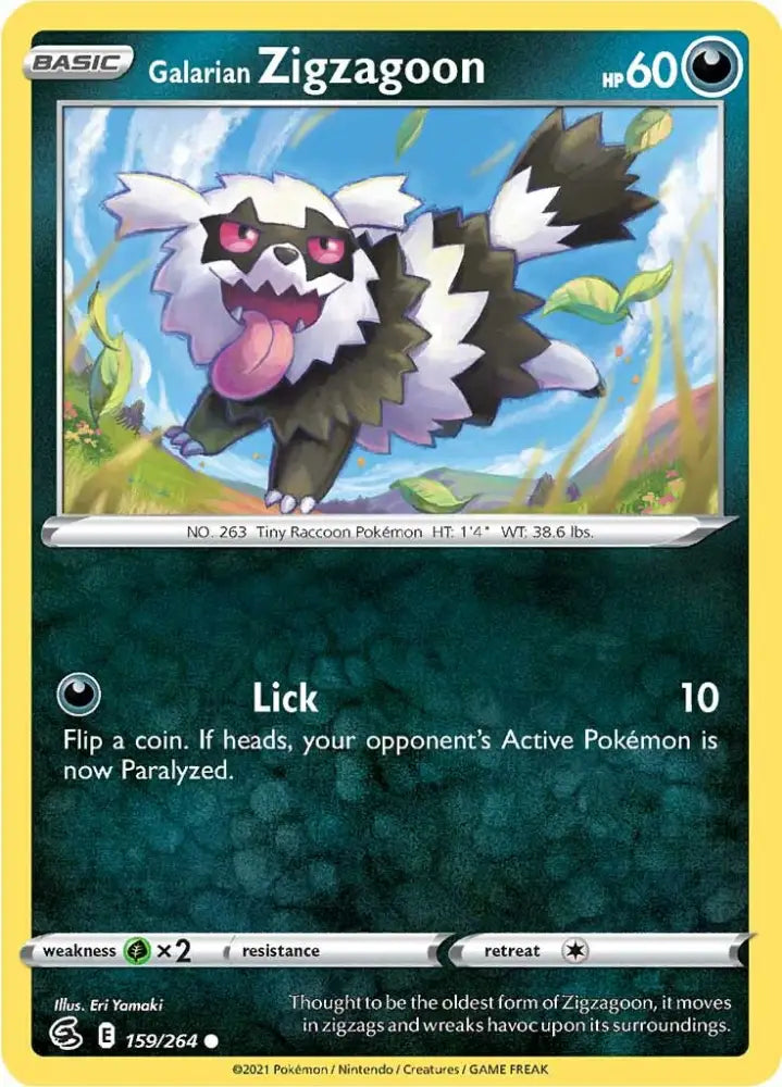 Galarian Zigzagoon (159/264) [Sword & Shield: Fusion Strike] - Pokemon Single