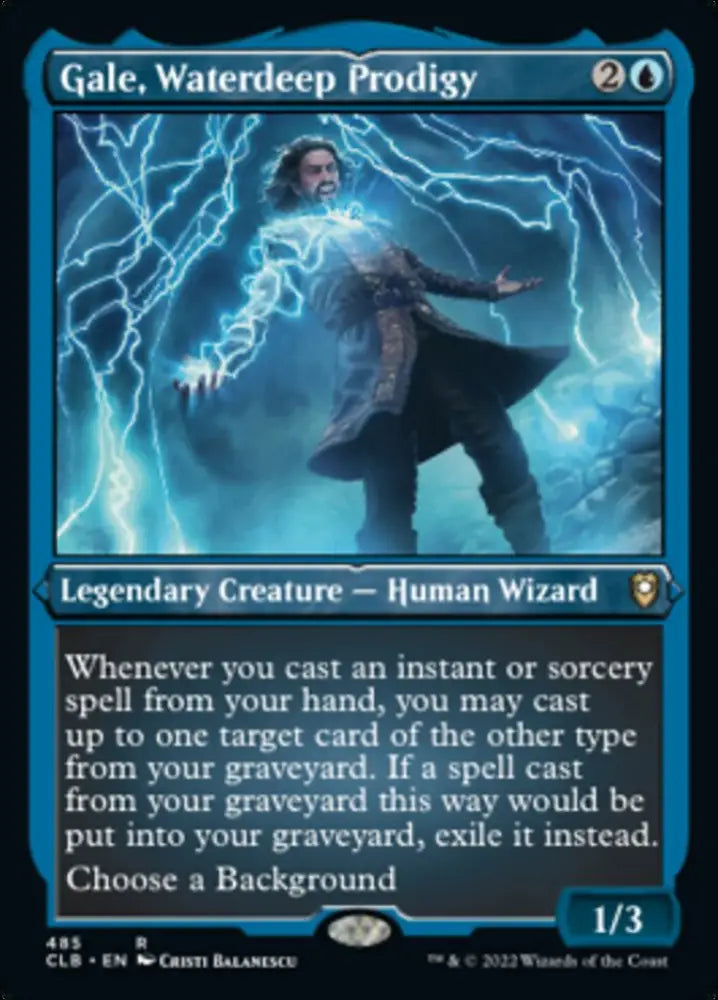 Gale Waterdeep Prodigy (Foil Etched) [Commander Legends: Battle for Baldur’s Gate] - MTG Single