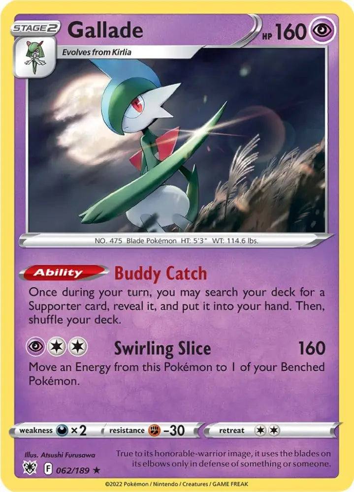 Gallade (062/189) [Sword & Shield: Astral Radiance] - Pokemon Single