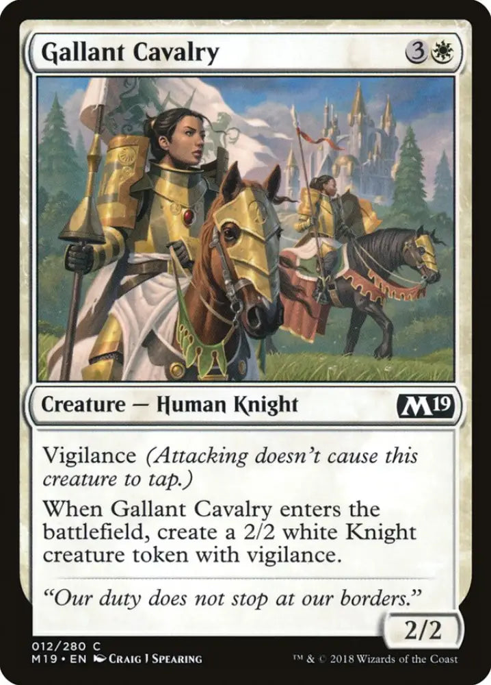 Gallant Cavalry [Core Set 2019] - MTG Single
