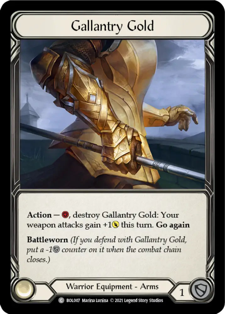 Gallantry Gold [Monarch Blitz Deck] - Flesh And Blood Single