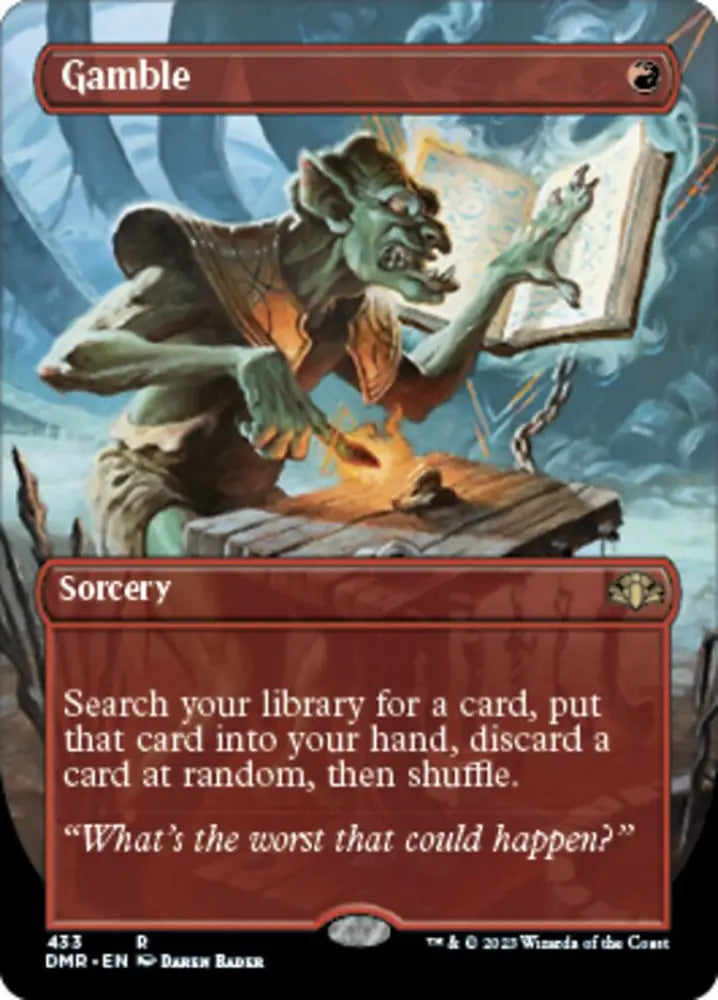 Gamble (Borderless Alternate Art) [Dominaria Remastered] - MTG Single