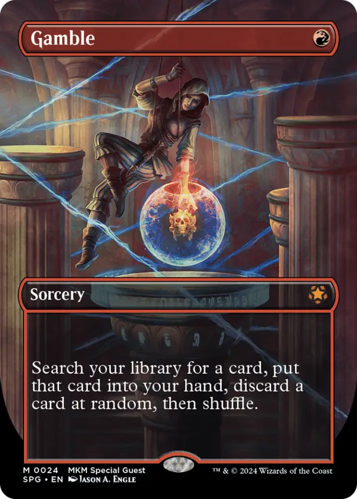 Gamble (Borderless) [Murders at Karlov Manor Special Guests] - MTG Single