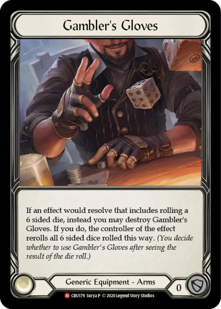 Gambler’s Gloves [Crucible of War 1st Edition] 1st Edition Normal - Flesh And Blood Single