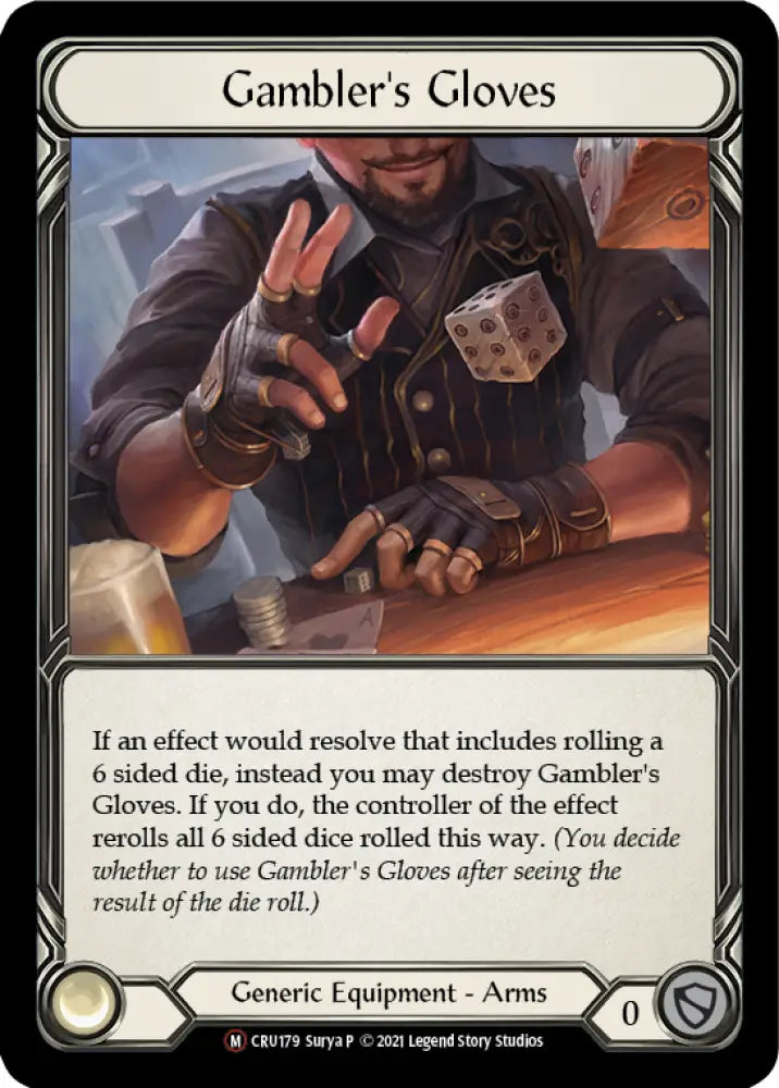 Gambler’s Gloves [Crucible of War Unlimited] Unlimited Rainbow Foil - Flesh And Blood Single