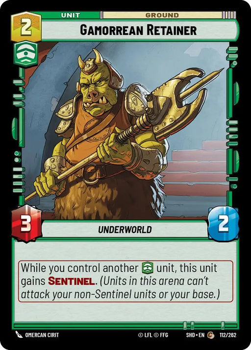 Gamorrean Retainer (112/262) [Shadows of the Galaxy] - Star Wars: Unlimited Single